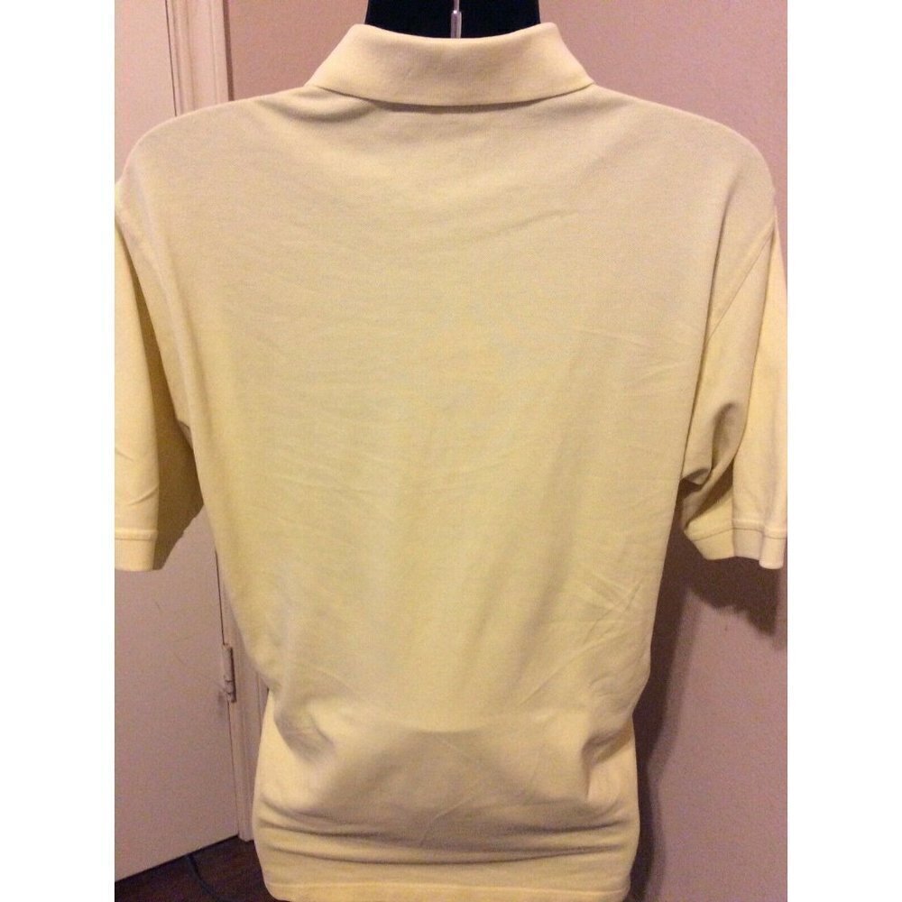 Men's Slazenger Golf Polo Shirt Size Large L Yellow Short Sleeve Cotton - Picture 8 of 11